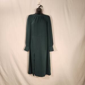 H&M Green High Neck Unlined Pin Tuck Gremlincore Goblincore Twee Womens 2 NEW